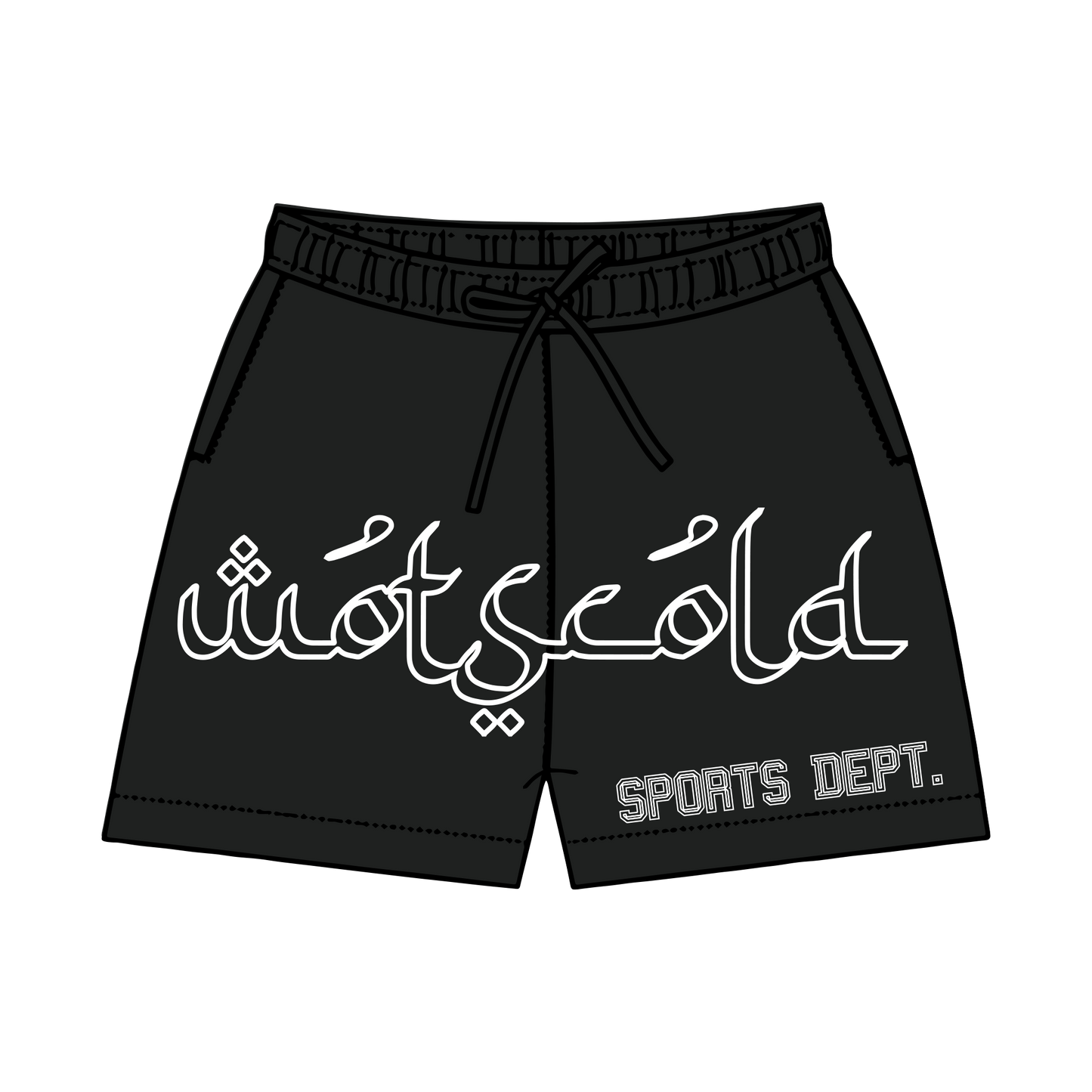 BLACK MESH SHORTS